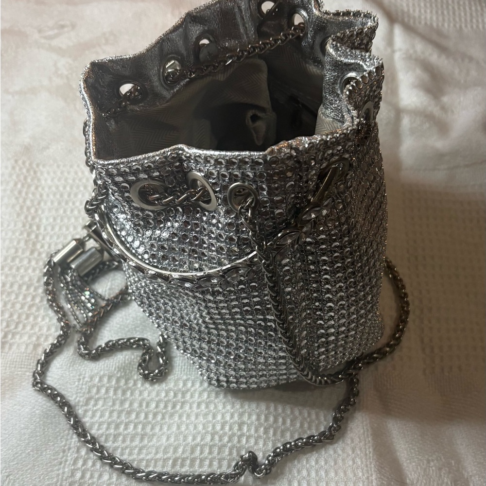 Bling Rhinestone Decor Bucket Bag - Picture 3 of 4